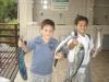 Arthur e Cadu - Equipe M14 do Clube do Barco - Pescaria em 21/04